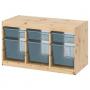 Light White Stained Pine / Gray / Blue