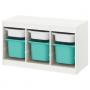 White / Turquoise