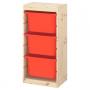 Light White Stained Pine / Orange