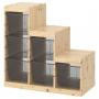 Light White Stained Pine / Dark Gray