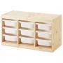 Light White Stained Pine / White
