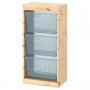 Light White Stained Pine / Gray / Blue