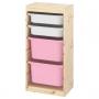 Light White Stained Pine White / Pink
