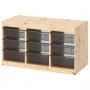 Light White Stained Pine / Dark Gray