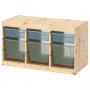 Light White Stained Pine Gray / Blue / Light Green / Gray